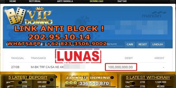 Jackpot Ratusan Juta di Vipdomino dengan Mudah